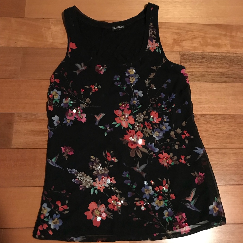 Express beaded embellished tank